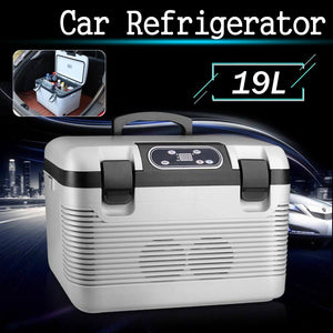 19L Car Refrigerator Freeze heating DC12-24V/AC220V Fridge Compressor for Car Home Picnic Refrigeration heating -5~65 Degrees