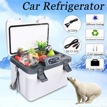 Load image into Gallery viewer, 19L Car Refrigerator Freeze heating DC12-24V/AC220V Fridge Compressor for Car Home Picnic Refrigeration heating -5~65 Degrees
